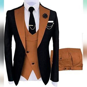 Men's Notched Lapel 2 pc TUXEDO Wangyue Mens 2 Piece Suits Regular small